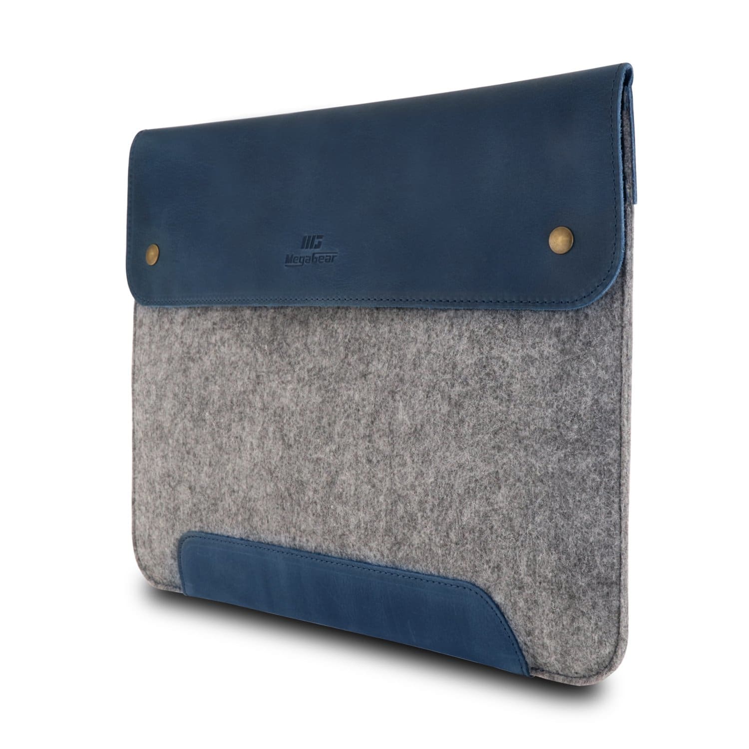 MegaGear Fine Leather and Fleece Sleeve Bag for MacBook Pro, MacBook Air and iPad Case