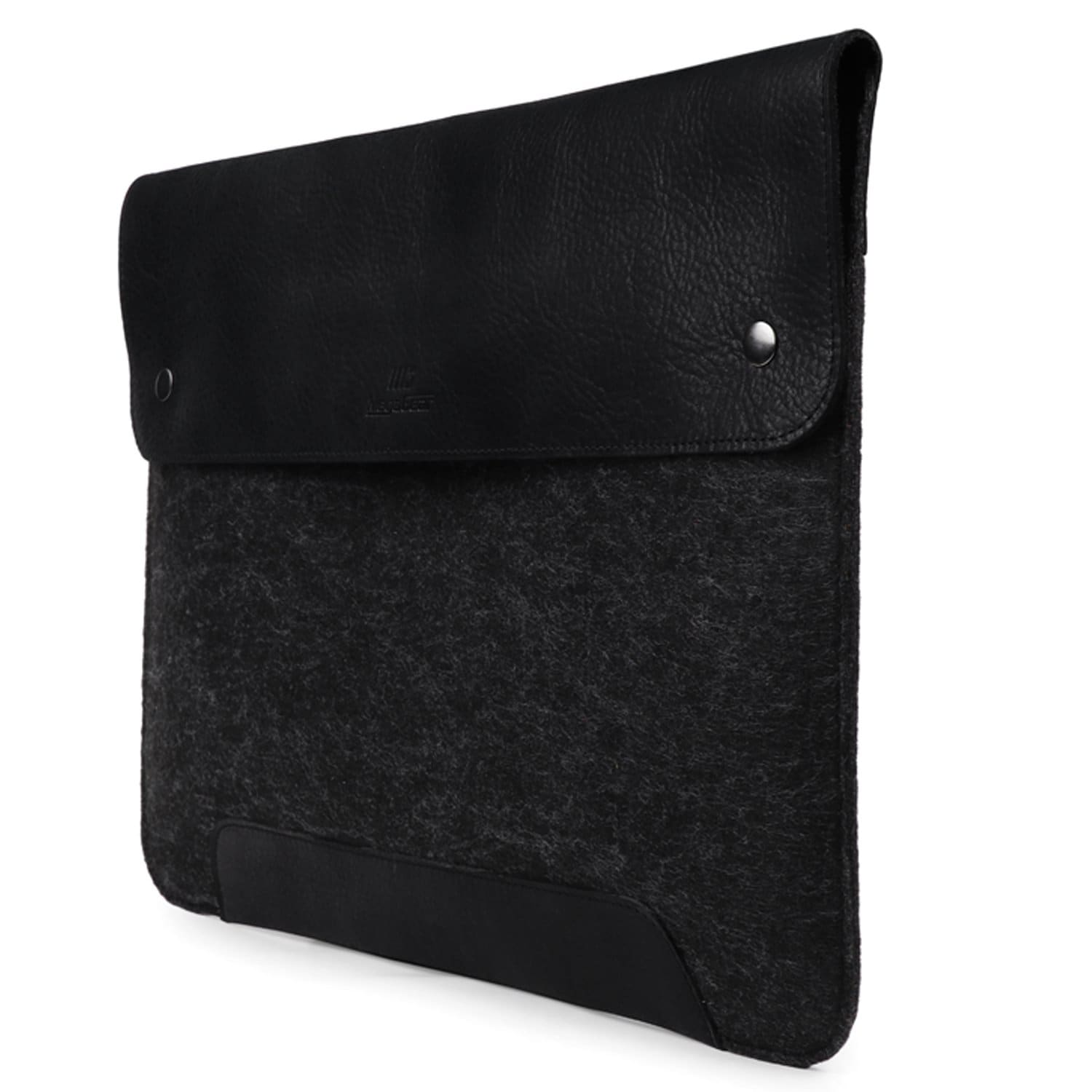 MegaGear Fine Leather and Fleece Sleeve Bag for MacBook Pro, MacBook Air and iPad Case