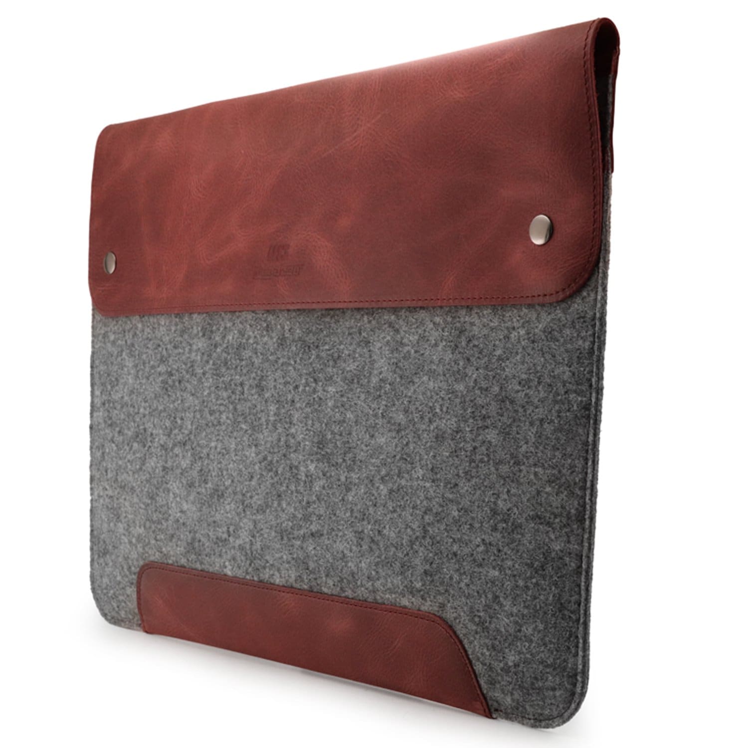 MegaGear Fine Leather and Fleece Sleeve Bag for MacBook Pro, MacBook Air and iPad Case