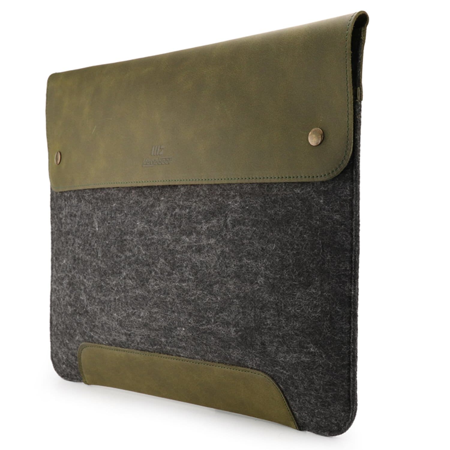 MegaGear Fine Leather and Fleece Sleeve Bag for MacBook Pro, MacBook Air and iPad Case