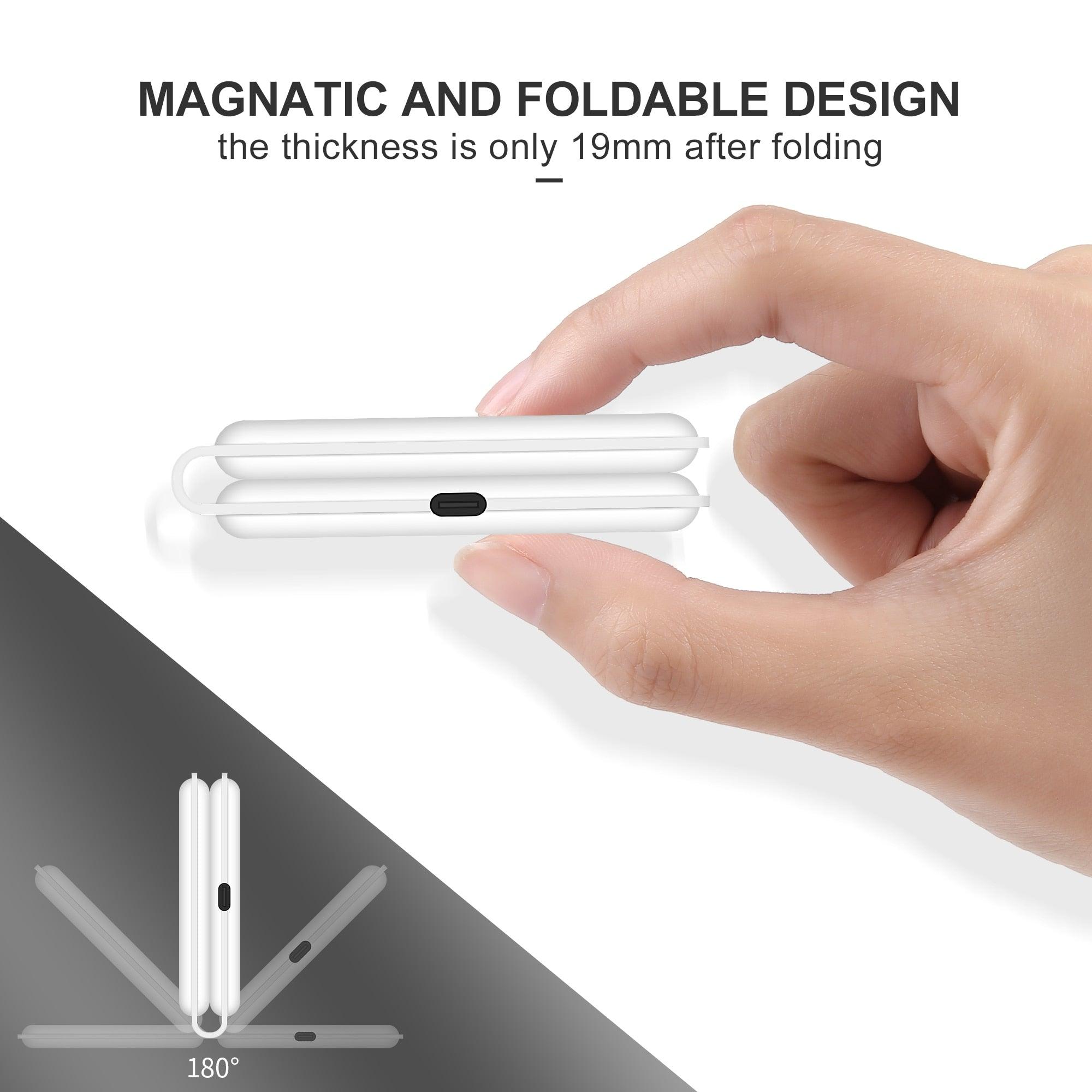 Comprar Base de carga inalámbrica Qi magnética doble plegable 2 en 1 en Guatemala - Cell Export GT