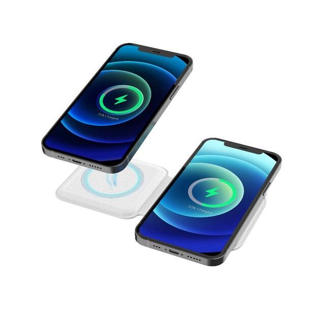 Comprar Base de carga inalámbrica Qi magnética doble plegable 2 en 1 en Guatemala - Cell Export GT